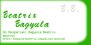 beatrix bagyula business card